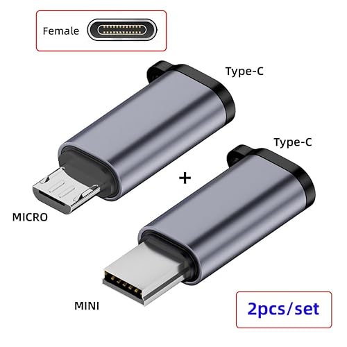 Miniatura 6 de chenyang Conector USB 2.0 USB C a Micro USB y Mini USB Adaptador de corriente de datos 480Mbps