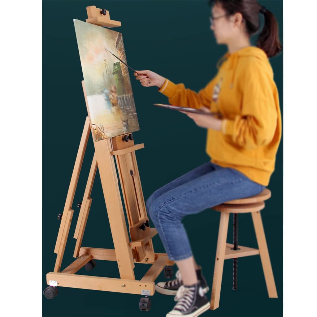 Caballete De Madera Doble Propósito For Pintura Al Óleo Y Acuarela Chevalet Exhibición Publicidad