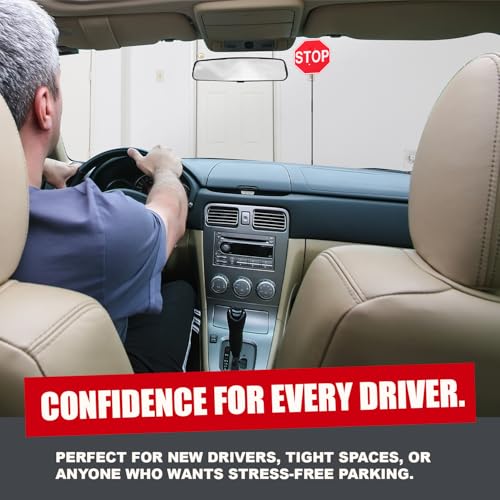 Securityman Garage Stop Sign Parking Aid (2 Pack) | Garage Stoppers for Your Vehicle - Easy Car Marker Sensor Indicator Assist Guide