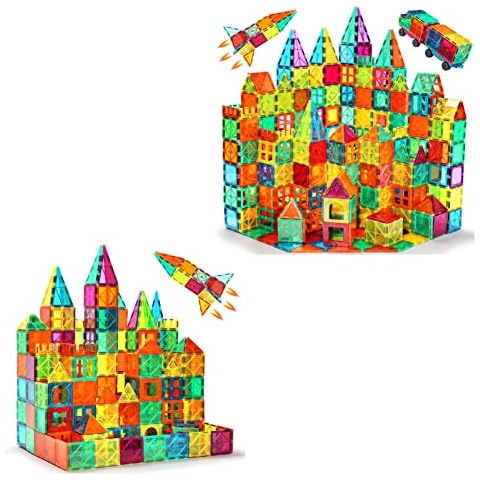 Anbalulu 100PCS Magnetic Tiles Plus 63PCS Magnetic Tiles Cover
