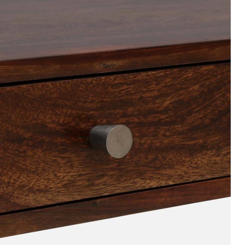 Image of Sheesham Wood Rectangular Center Coffee Table for Living Room | Centre Table with Drawer & Shelf Storage for Drawing Room, Office & Home | Teak Finish