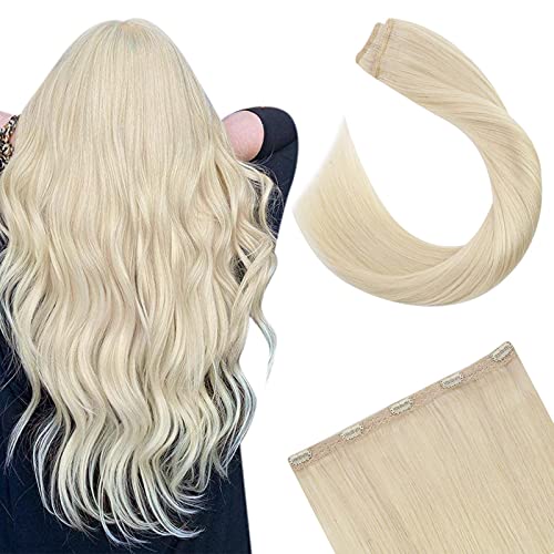 Ugeat 2 Pieces 11 Inch Black Wire and Black Clips for Black and Dark Color Wire Weft Hair Extensions Transparent Fish Line and Invisible Clips 2 Pieces