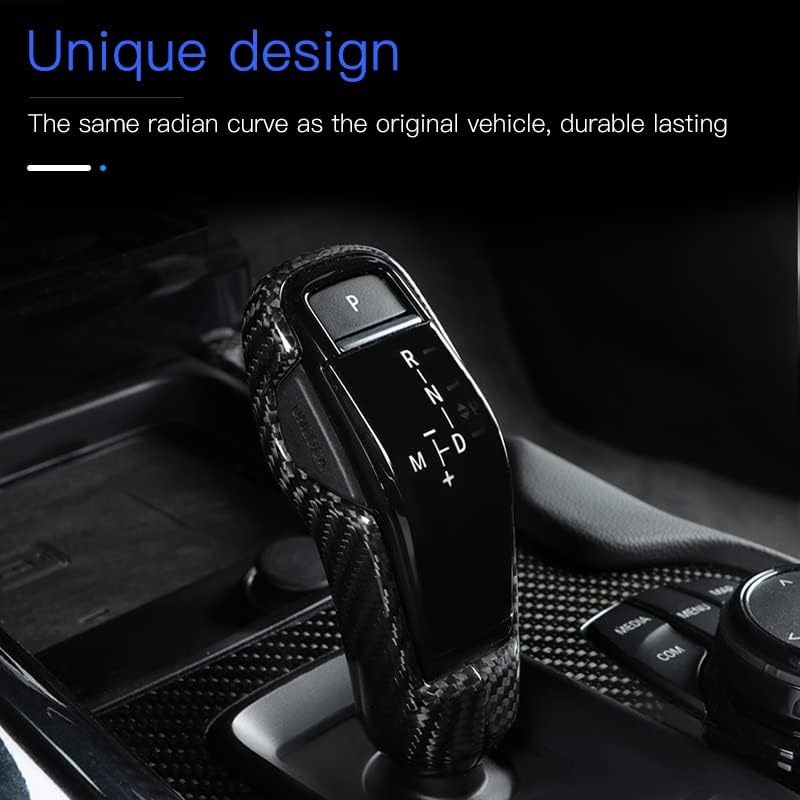 Miniatura 5 de JSWAN - Cubierta de perilla de palanca de cambios de fibra de carbono para GR Supra A90 2019-2023 - Adhesivo para panel de cambio de cabeza de