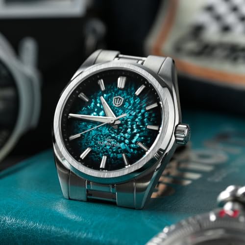 Image of watchdives WD0003C Elementum Original Design Men Watch VH31 Sweep Second Quartz Watch 36mm Sapphire Crystal Luxury Wristwatch 100m Waterproof Stainless Steel
