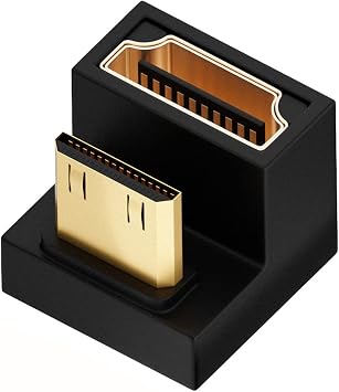 CY 4K Cable 360 Degree Up Opposite U Shape Back Angled Mini HDMI 1.4 Male to HDMI Female Extension Adapter Converter