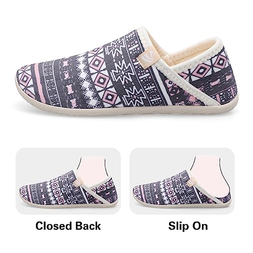 Image of Spesoul Fuzzy House Slippers for Women Men Indoor Closed Back Lightweight Cozy Faux Furry Lining Barefoot House Shoes Slipper Socks for Bedroom Home Office Yoga Outdoor Walking Shoes