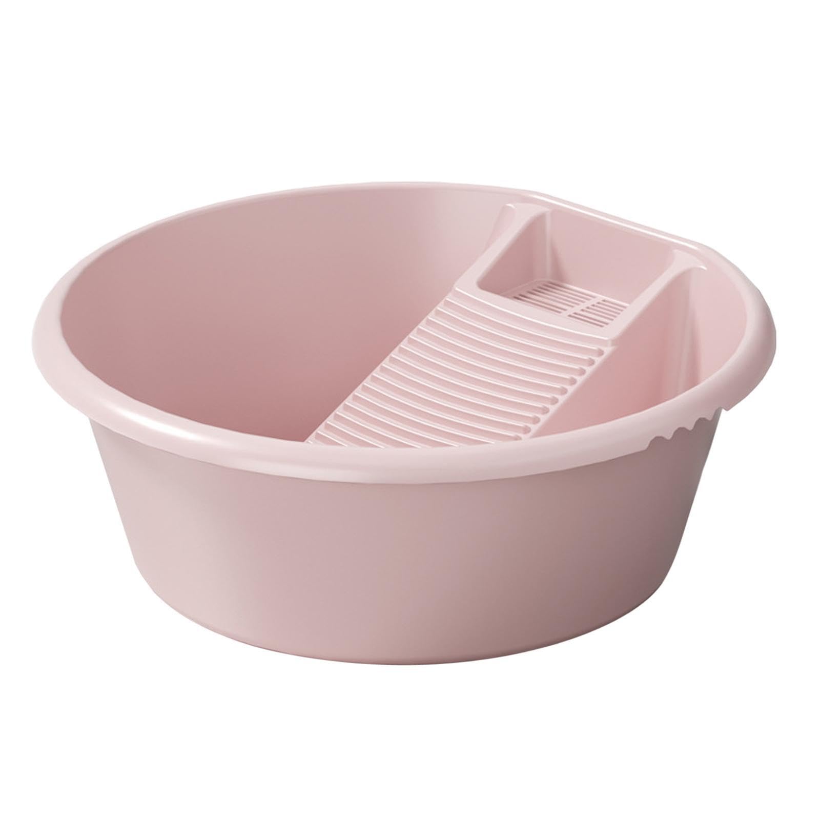 Reisefertiger Wäscheeimer mit Rosa 18.50 x 18.89 x 7.48 Zoll | integriertem Waschbrett für die schnelle und einfache Reinigung im Freien und sogar für Studenten im Wohnheim. Ein , Rosa ,