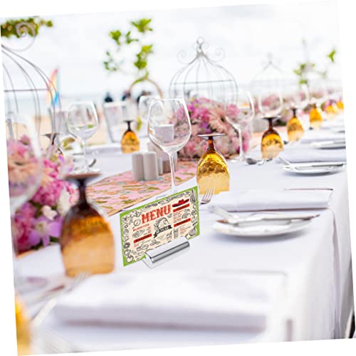 Plafope 1Pc Tag Holder Mini Stand Wedding Sign Metal Holder Label Holder Memo Holder Table Number Holder Baking Label Holder Metal Tag Holder Label Holder Clamp Metal Copper Signage #TOP7