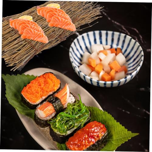 Set 4 platos japoneses para sashimi en forma de cerca miniatura 5