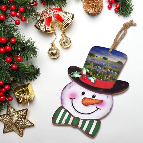 Panneau en bois de Noël bonhomme de neige à offrir pour la maison - 5