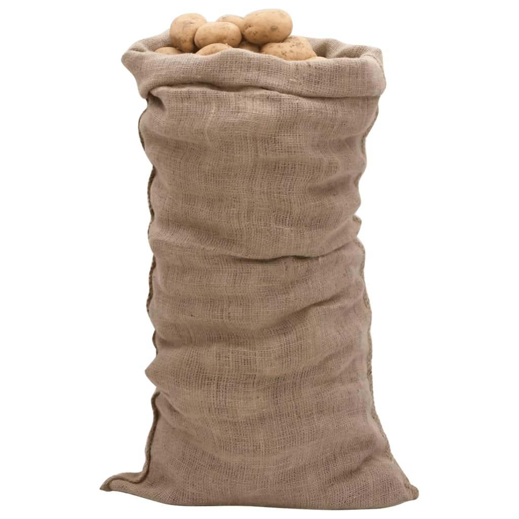 Brokky 155780 Sacchi di Iuta 10pz 65x135 cm 100% Iuta 220 gsm Sacco di Iuta Grande, Sacco di Patate, antigelo per Piante, svernamento, Sacco da Giardino, Sacchetto di Iuta Multifunzionale, Resistente