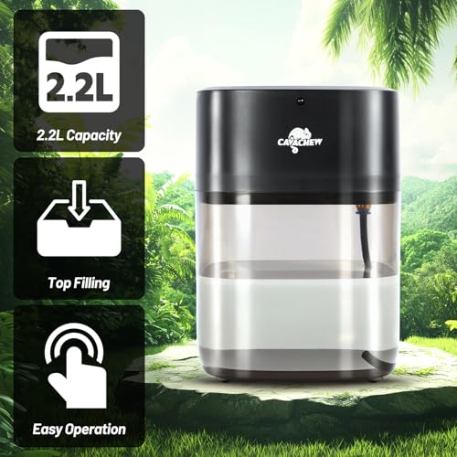 CAVACHEW 2.2L Reptile Mister with 2pcs Nozzles, Solo Reptile Mister System with Timer, Automatic Mister Fogger for Reptile Tank, Adjustable Terrarium Misting Humidifier for Reptiles/Amphibians - Thumbnail 3