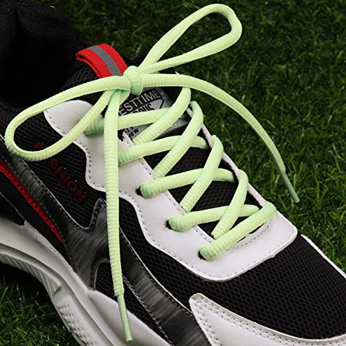 Image of 2 Pairs Oval Athletic Shoelaces 33 Colors 1 /4 inch Half Round Shoe Laces for Sneakers