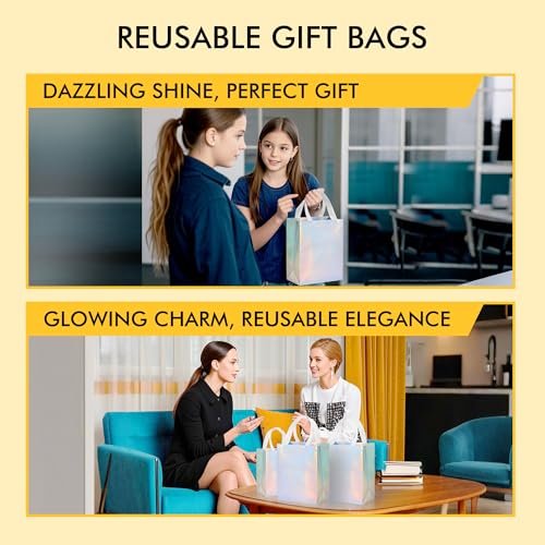 RACETOP 15 Pcs Iridescent Gift Bags