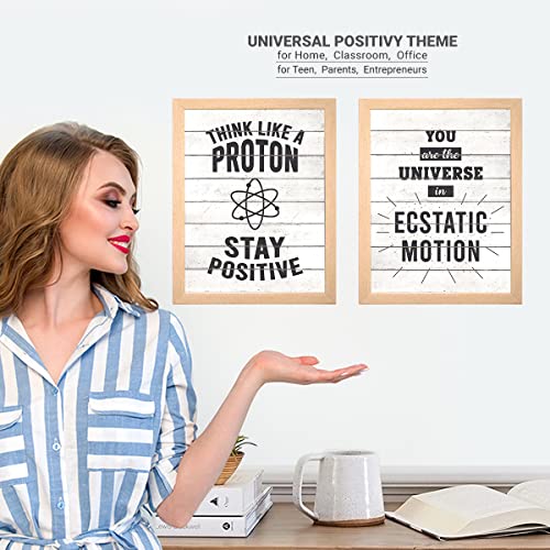 Image of Chaka Chaundh - Science, Technology Life, Universe & Positive Quotes Frame - Motivational Quotes frames - Framed posters - Photos with quotes - (13.6 X 10.6 inches)- Set of 4