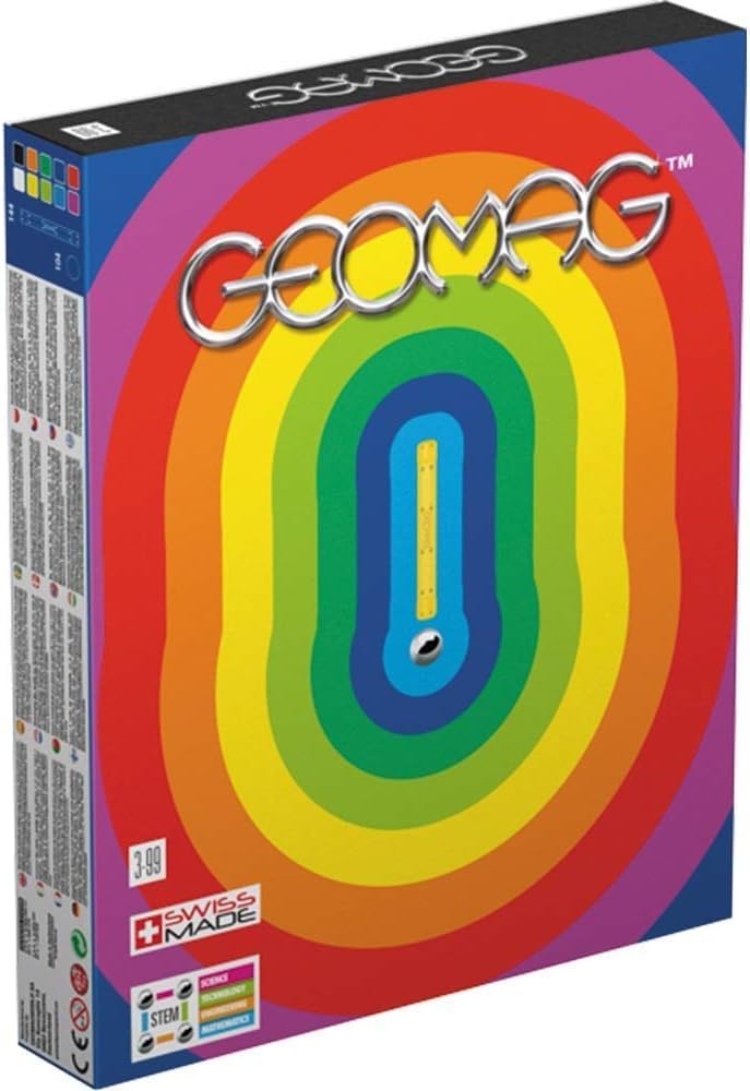 Geomag Masterbocx Magnetic Toys for Kids Ages 8+, 248pc White Educational STEM Magnets for Kids - Swiss-Made Magnetic Blocks, Tiles and Building Toys from 100% Recycled Plastic