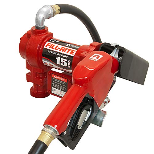 Fill-Rite Fr1210Ha 12V 15 Gpm Fuel Transfer Pump With Discharge Hose & Automatic Nozzle, Red | Gasoline, Diesel, Kerosene, Ethanol & Methanol Blends & Biodiesel #TOP26