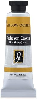 Jack Richeson Artist Casein Colors, 37-Milileter, Yellow Ochre