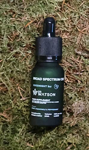 Dr Watson Goodnight + Plus Extra Strength Broad Spectrum CBD Oil Sleep Perfect for Adding to Your Evening Tea Spectrum Hemp, Chamomile & Peppermint 20ml 4000mg - Image 6