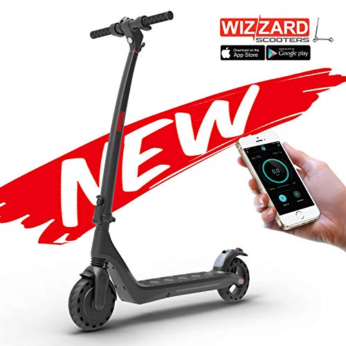 Wizzard EON City E Scooter Leistungsstarker Zusammenklappbarer Elektro Roller mit 25 Km/h - 12 Kg Gewicht (Schwarz)