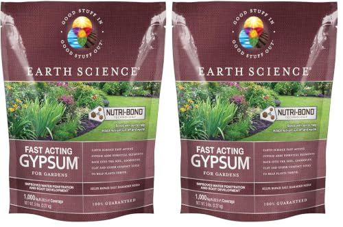 Image of Earth Science Fast Acting Gypsum Granules-5 lb- Soil Conditioner Adds Calcium, Repairs Salt Damage & Root Growth with Nutri-Bond Runoff Reduction Technology (Pack of 2)