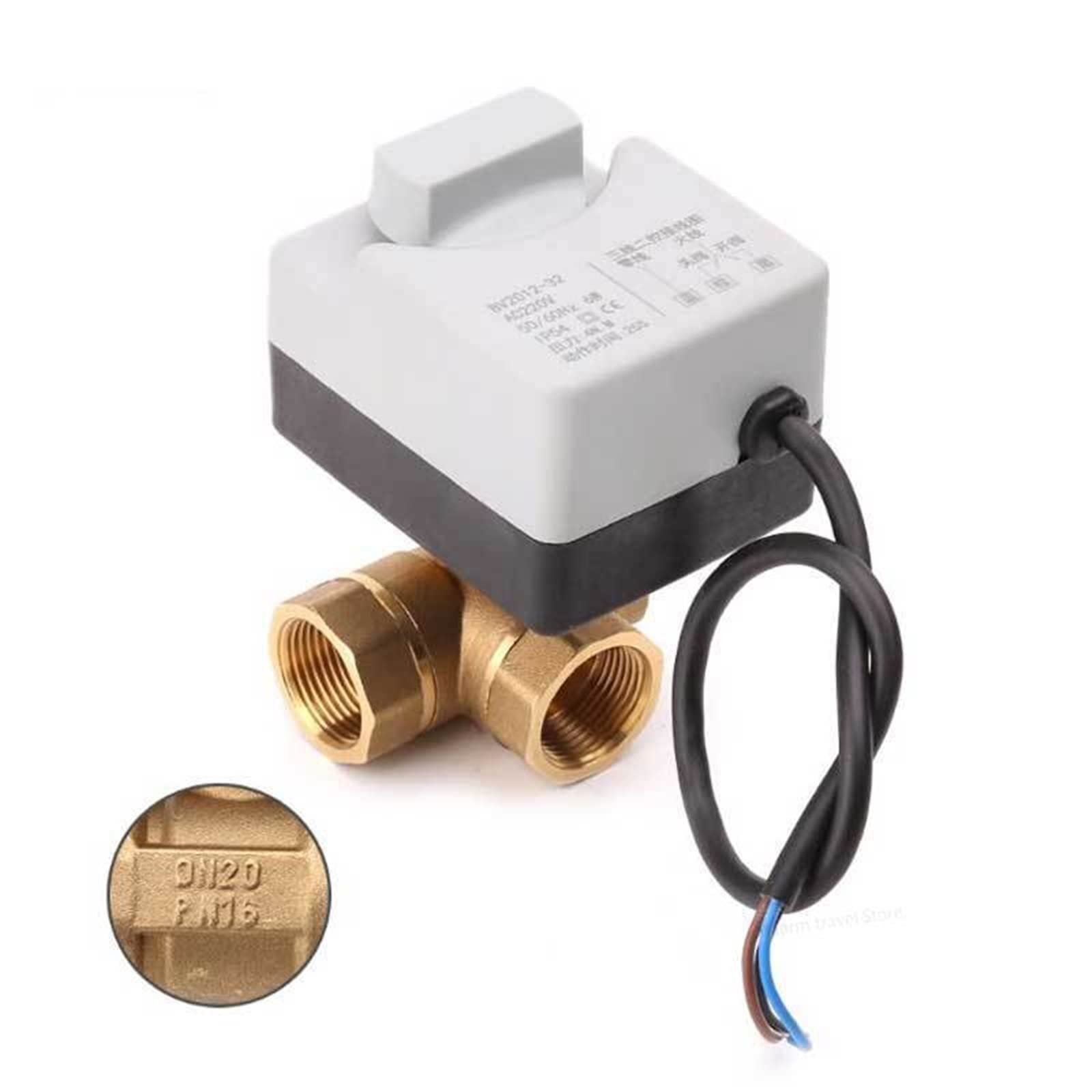 Vanne motorisée 3 voies AC220V électrique pour réparer un circuit de climatisation