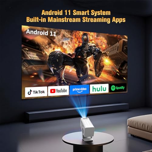Image of Mini Projector with WiFi and Bluetooth, 4K Supported Projector
