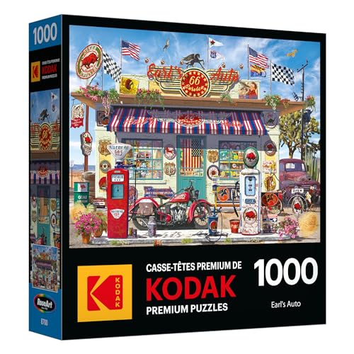 Image of RoseArt Kodak Premium Earl's Auto 1000 Piece Jigsaw Puzzle for Adults