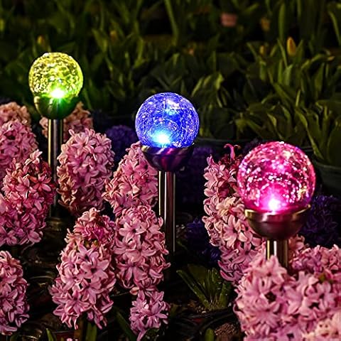 GIGALUMI Cracked Glass Ball Solar Lights Cover