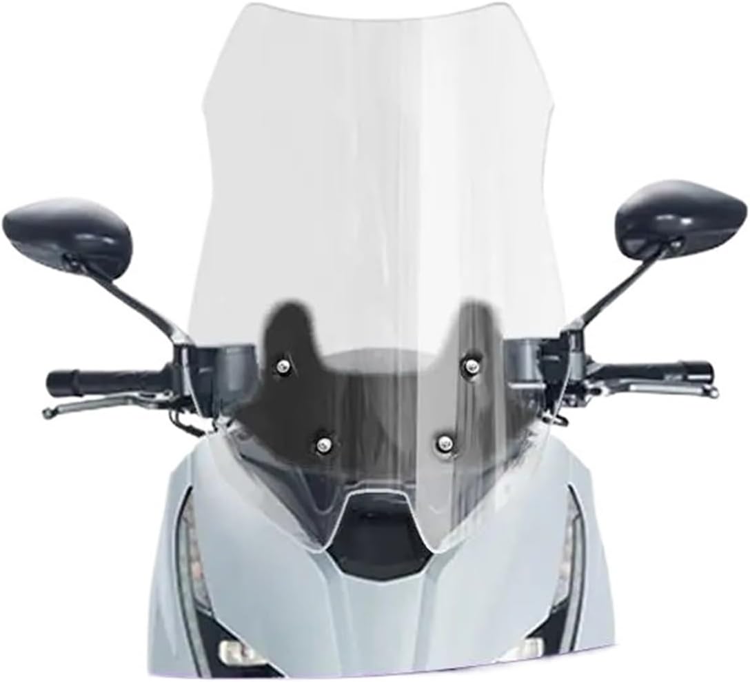 Compatible With ZONTES 350D Zontes 350-D Modified Heightened Windshield Front Windshield Widened Front Windshield Chest Protection Rain 350d(Transparent 76cm)