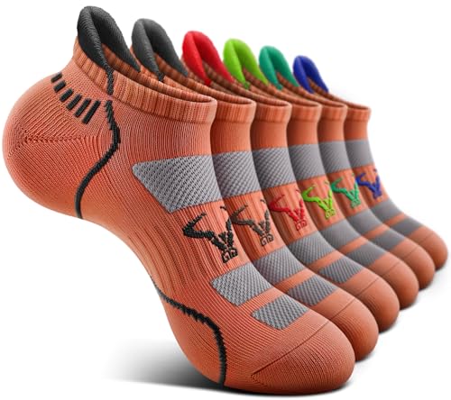 Image of BULLIANT Men Running Ankle Socks 6Pack-Cushioned Support-Low Cut No Show