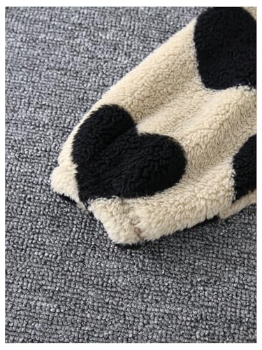 Girl's Y2k Sherpa Jackets Heart Graphic Fleece Jackets Zip Up Long Sleeve Fuzzy Teddy Coat Outerwear3