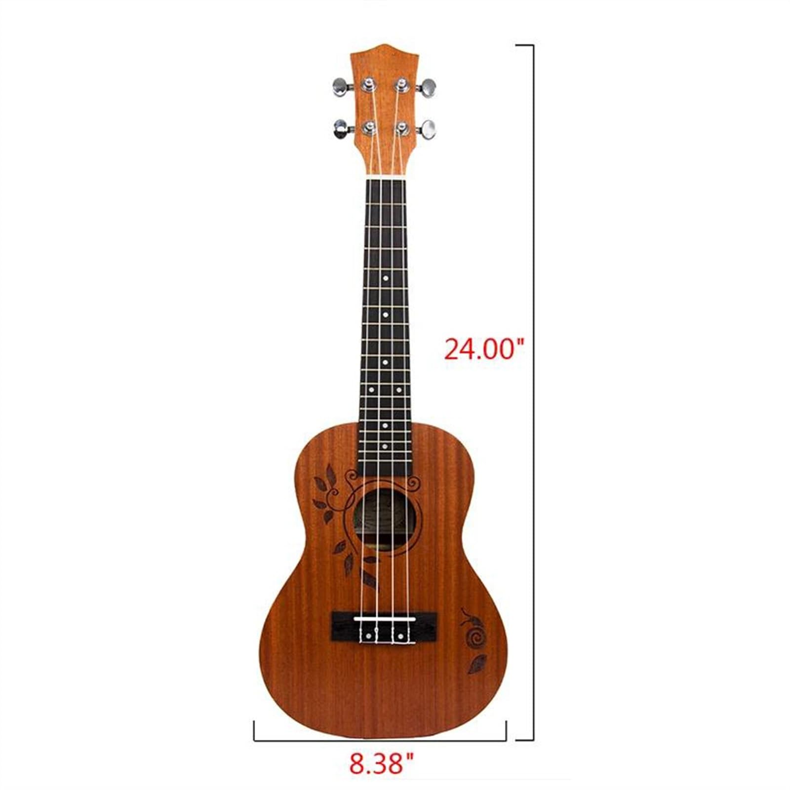 Ukulele Strumento Musicale Chitarra Piccola A 4 Corde 23 Pollici 18 Tasti Ukulele Da Concerto Con Corpo In Legno Sapele Con Borsa Per Ukulele E Accordatore