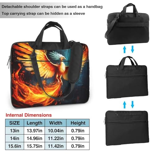 Bolso maletín para laptop con diseño de fénix miniatura 4