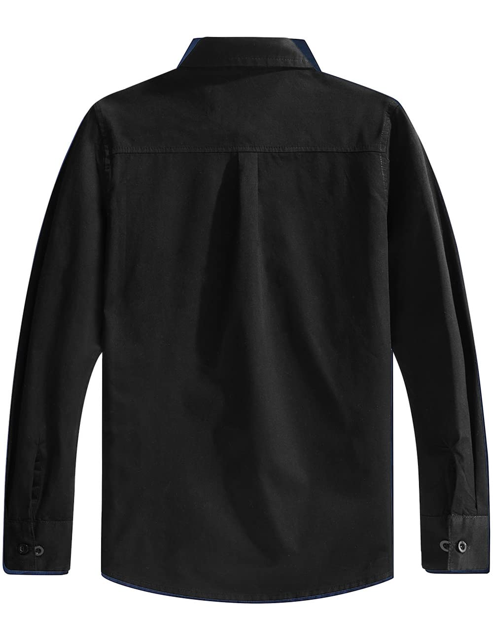 Spring&Gege Camisa de manga larga con botones de sarga tejida para niños
