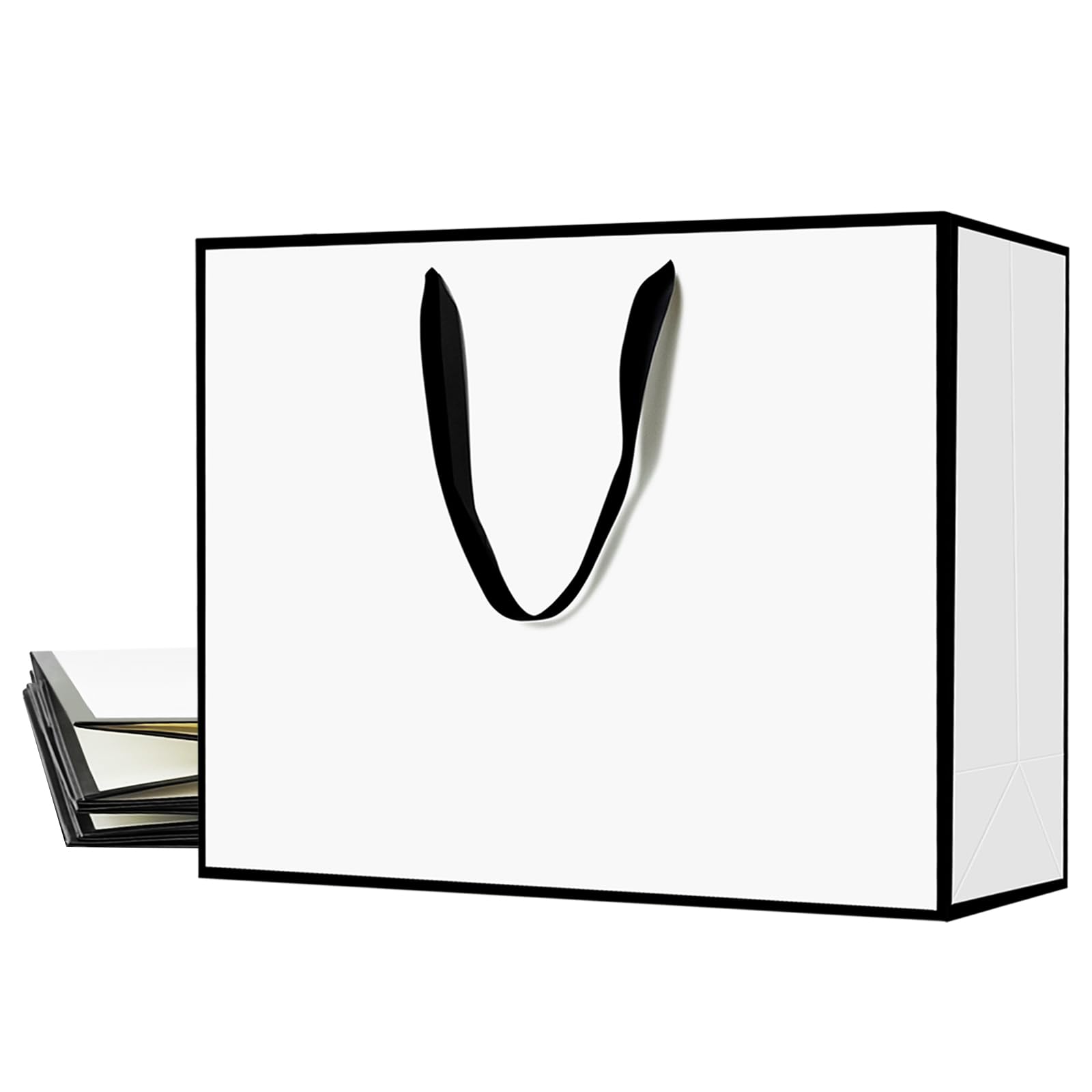 Extra Large Gift Bags,3Pcs 17"x5.5"x12.6" White Gift Bags with Handles