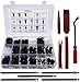 Price comparison product image 425 Pcs 18 Sizes Car Body Trim Clips with Fastener Remover, Fixget Bumper Screw Snap Rivets Clip Set Push Pin Rivets Set (Car Clips)