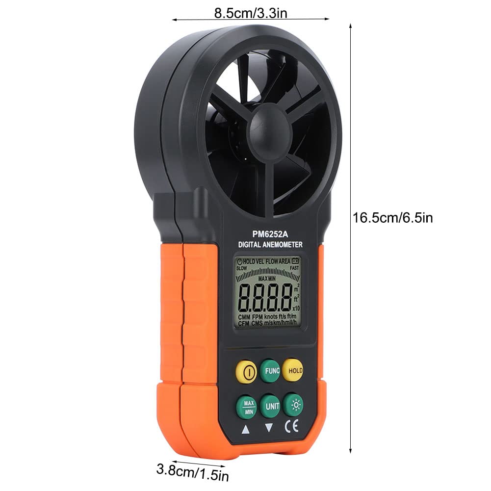 Digitales Anemometer mit LCD-Hintergrundbeleuchtung und Windgeschwindigkeitsanzeige für Genaue Messungen Unterwegs