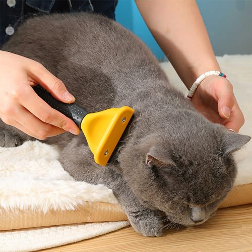 Retoo Brillirare Hundebürste & Katzenbürste für Kurz, Unterwollebürste zur Fellpflege & Haarentfernung, Entfilzende Fellbürste für Große & Kleine Hunde und Katzen, Perfekt für Kurze & Lange Haare