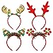Tonglura Individualidad 4 unids Navidad Reno Cuerda de asta Árbol de Navidad Taburete Cabeza Tinsel Diadema Fiesta de Navidad Favor de Diadema Headweet (Multi Color) Muelle