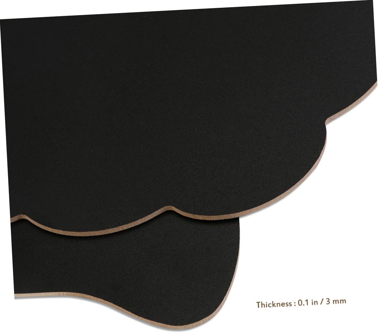 Housoutil 3pcs Mini Wooden Double-Sided Message Board Creative Blackboard for Home Office Decorative Blackboard Wavy Edges