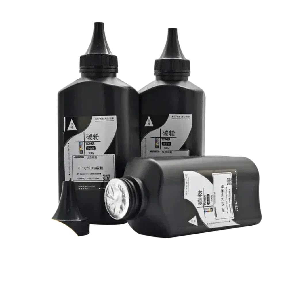 Poudre De Toner Noir 3 Bouteilles Compatible with Laser Printer 5200 5200N 5200TN 5200DTN 5200L 5200LX