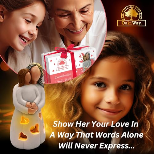 Gifts-for-Grandma-from-Granddaughter-Candle-Holder-Statue-WFlickering-LED-Candle-Gigi-Grandmother-Birthday-Gift-Unique-Nana-Present-Ideas-for-Christmas-Greeting-Card-Hand-Painted-by-OakiWay Gifts for Grandma from Granddaughter Candle Holder Statue WFlickering LED Candle Gigi Grandmother Birthday Gift Unique Nana Present Ideas for Christmas Greeting Card Hand Painted by OakiWay