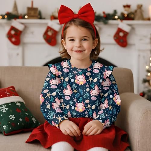 Toddler Sweatshirts Ruffle Long Sleeve Shirts Cute Clothes for Girls 1-8Y Toddler Tees Tops3