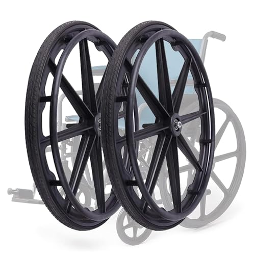 24x1 3/8 Inflatable Rear Wheels, Polyurethane Wheelchair Replacement Parts, Bearing 1.2cm (15/32