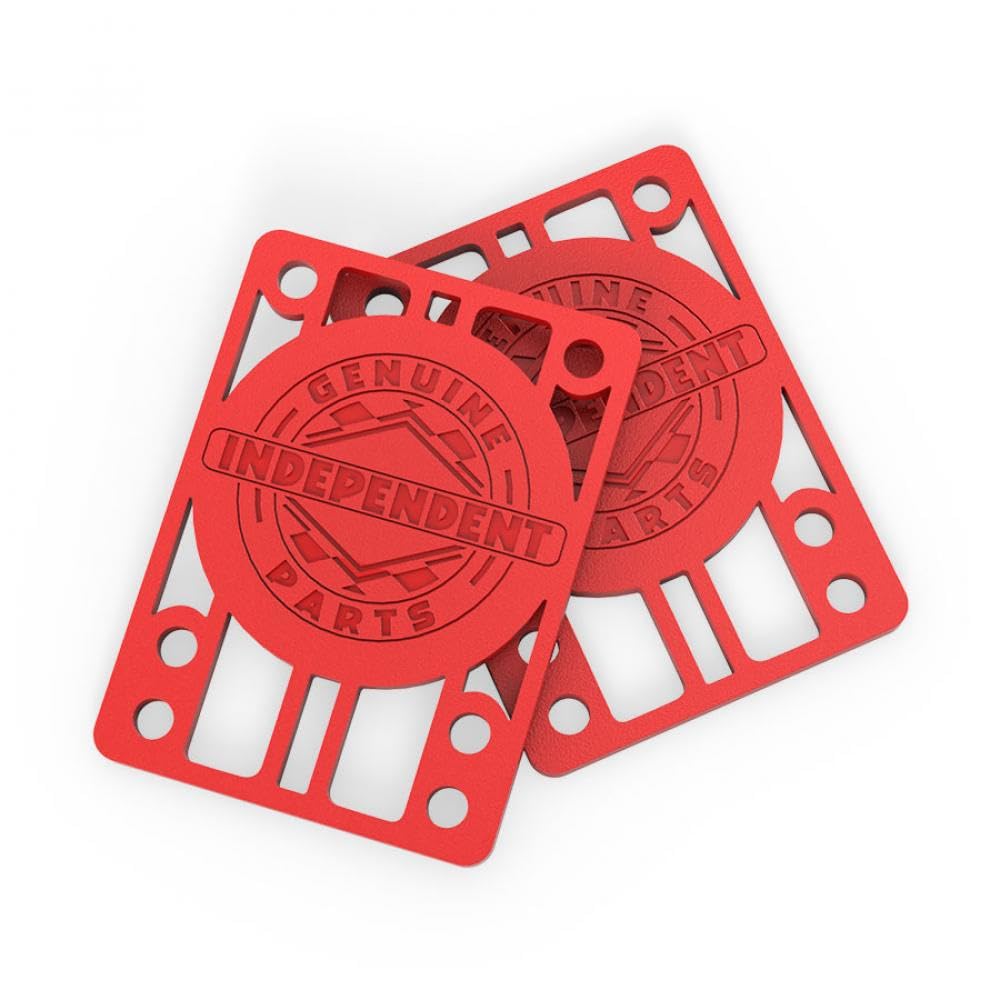 Indy Skateboard Riser Pads (Pack of 2) Red 1/8"