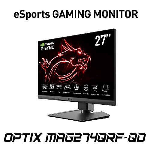 MSI Optix MAG274QRF-QD Gaming Monitor eSports 67 cm (27 inch), WQHD (2560x1440), plat, IPS, 165Hz, GTG-reactietijd… - Afbeelding 4