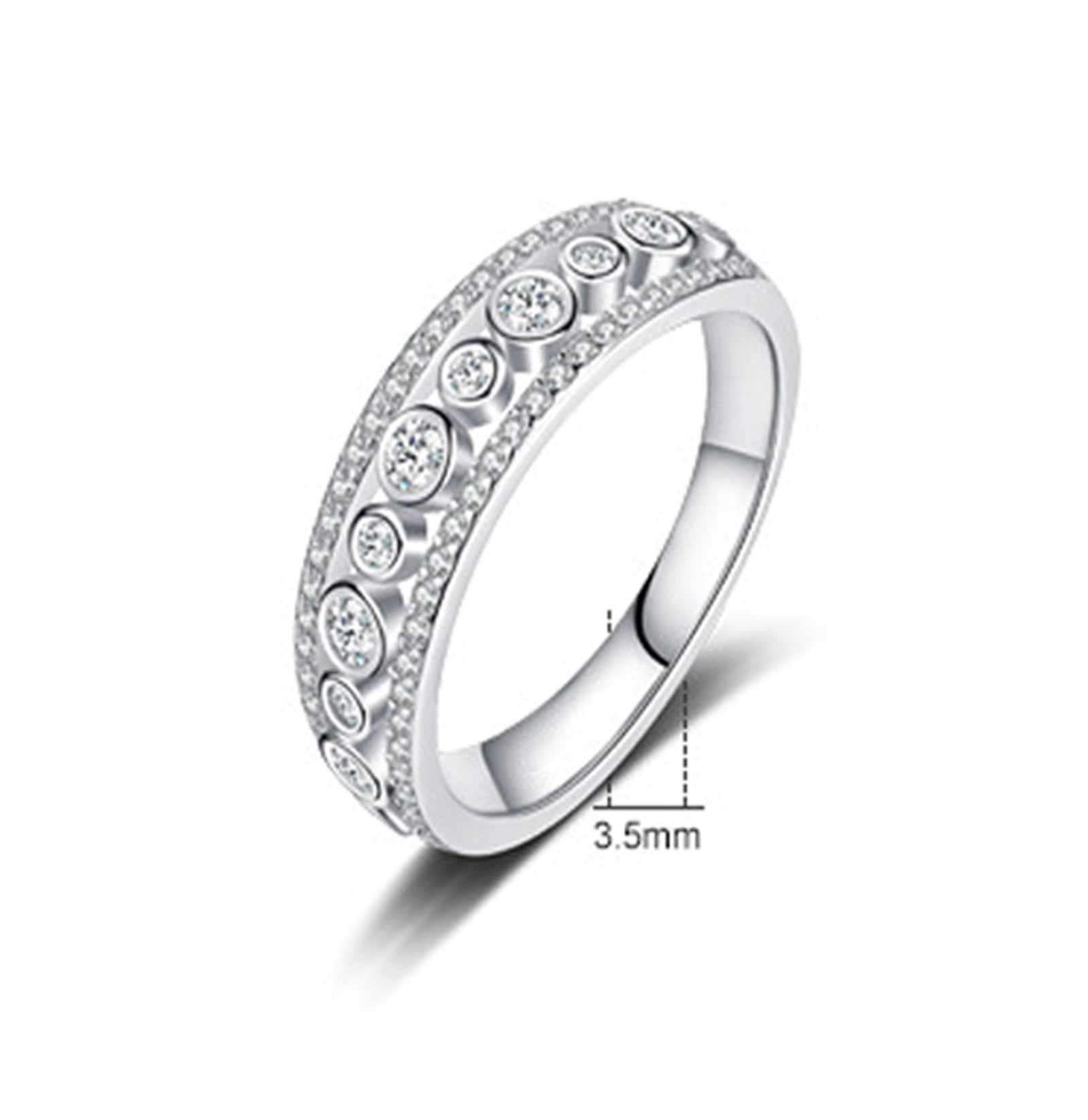 Partnerringe Gelbgold 18 Karat 750, Blase Trauringe mit Labor Erstellt Diamant Echt Gold, Freundschaftsringe Platin PT950, Gr.47-65
