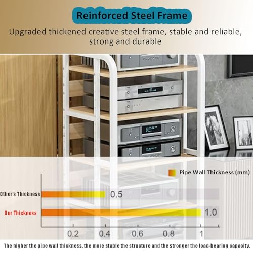 Étagère de console de récepteur stéréo réglable pour ranger les composants audio - 6