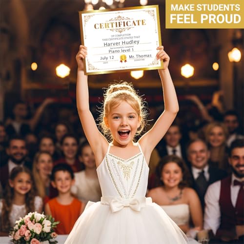 Doodlream 30 Stück Zertifikat mit Goldfolienrand für Die Auszeichnung Erfolgreiche Leistung 20 x 25 cm Anerkennungszertifikat für Business Schools Diploma Graduation Sport Victory